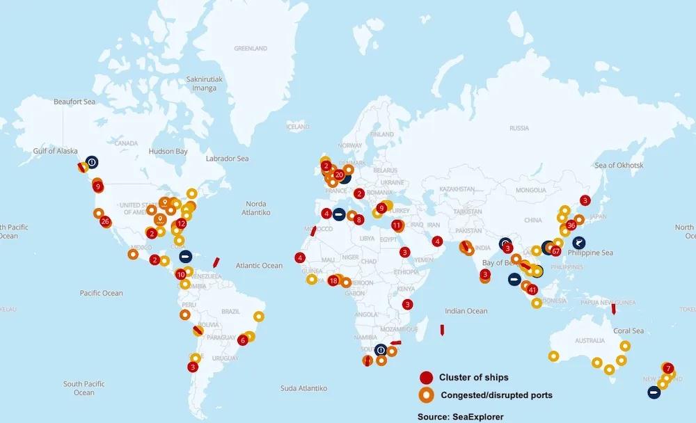 Ports In World Map - United States Map